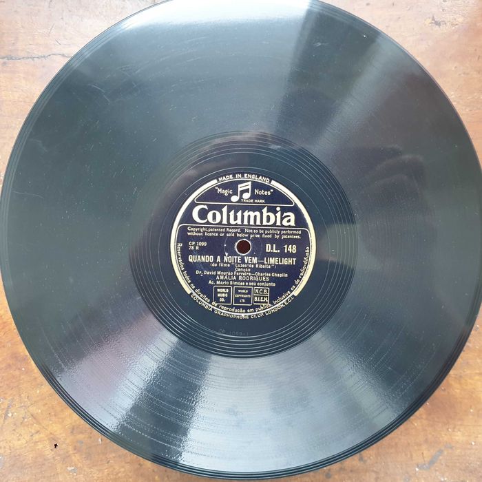 Amália Rodrigues "Alamares / Quando a Noite Vem" 10" 78 RPM Single