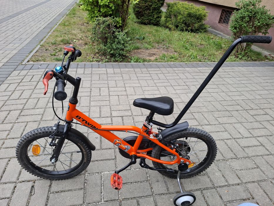 Rower dziecięcy B'TWIN 16" | Drążek + Kółka boczne