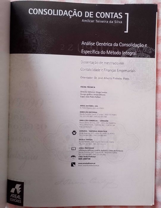 Consolidação de contas, Amílcar Teixeira da Silva