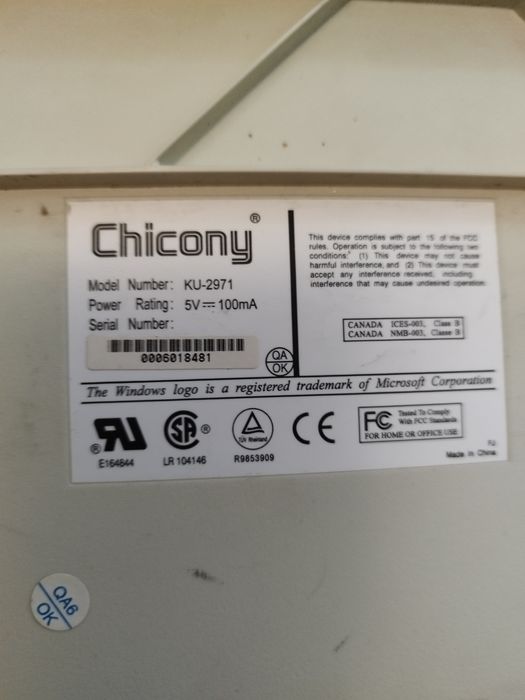 Retro klawiatura Chicony na USB