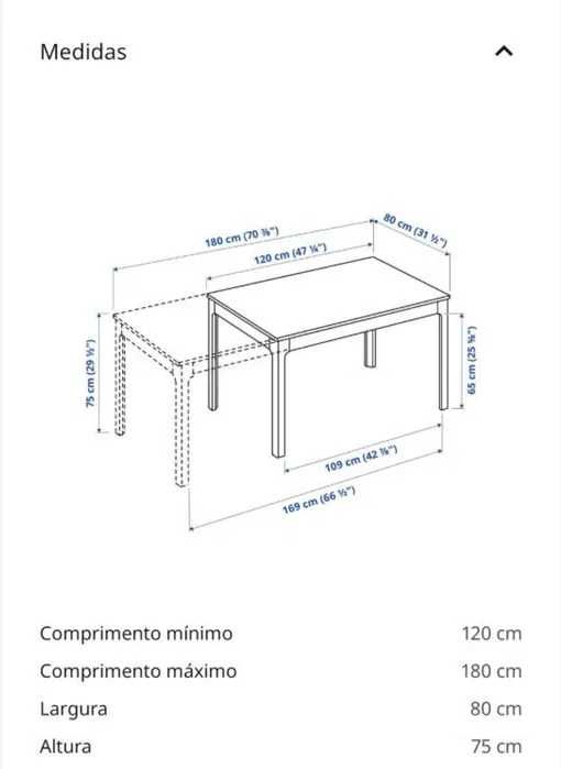 Mesa de Sala/Cozinha Ekedalen