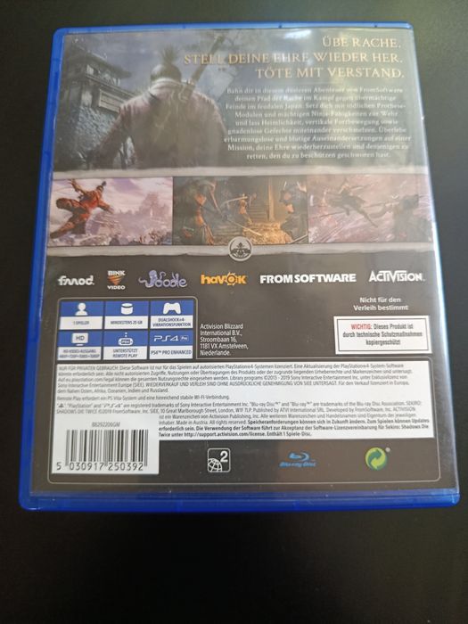 Gra sekiro shadows die twice PS4 wersja PL napisy
