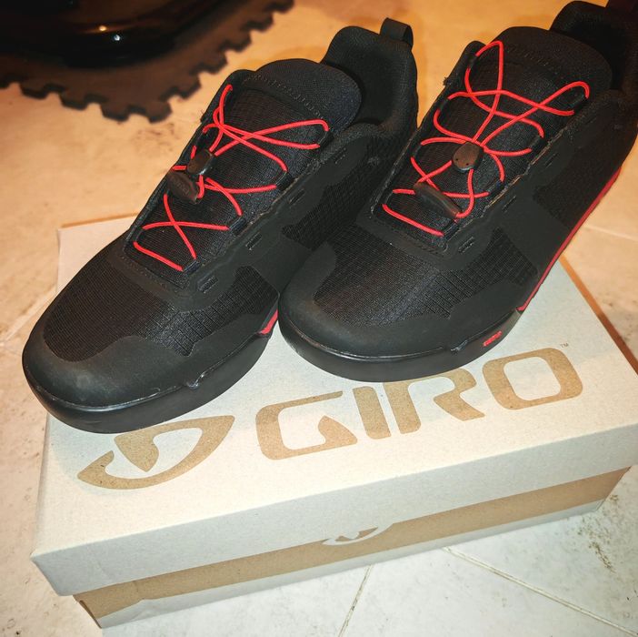 Sapatos de BTT GIRO TRACKER FASTLACE Preto/Vermelho