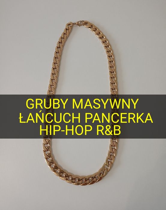 Gruby unikatowy łańcuch pancerka, stal nierdzewna