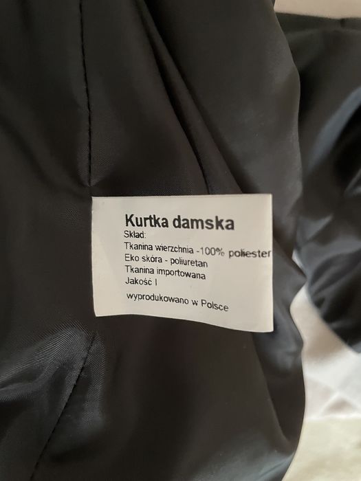 Szara ciepła kurtka z czarnymi wstawkami 36 S
