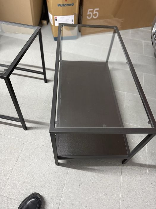 Conjunto de Mesa de centro e lateral para sala de estar