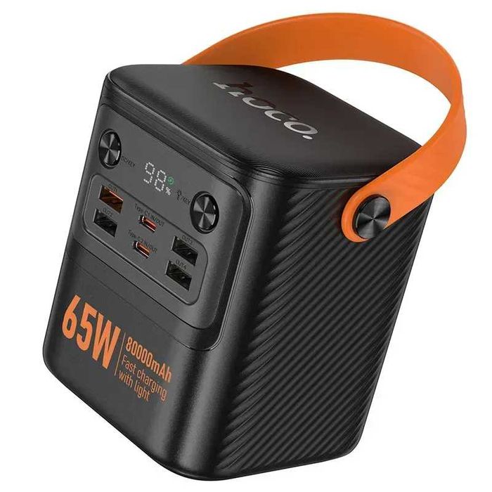 Павербанк HOCO J152 65W 80000mAhProшвид.зарядка ліхтарик  2Type-C,4USB