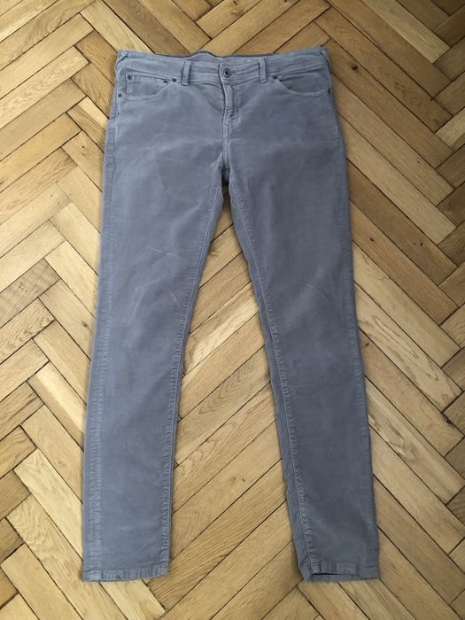 Męskie spodnie Jack Wills – Szare Sztruksy W32 L32
