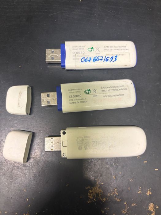 Модем  ZTE MF100 3G HSDPA USB комплект 3 шт