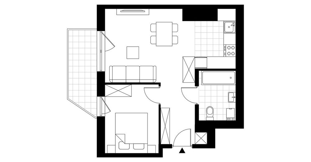 2-pokojowe mieszkanie 41m2 + balkon Bez Prowizji