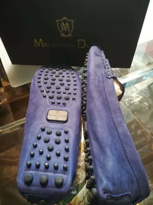 Mocasin Nobuck Azulina Massimo Dutti NOVOS Senhora Tam.41