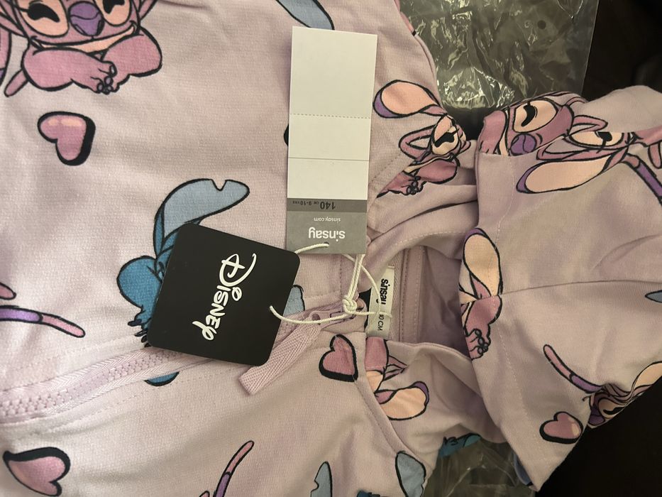 Bluza nowa 140 cm Stitch rozpinana z kapturem i kieszeniami Sinsay