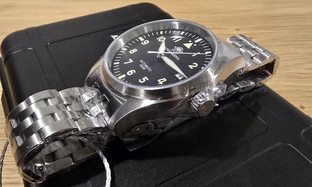 *NOVO* Addiesdive Automatic Pilot Watch Safira (Mov. Seiko NH35) 39mm