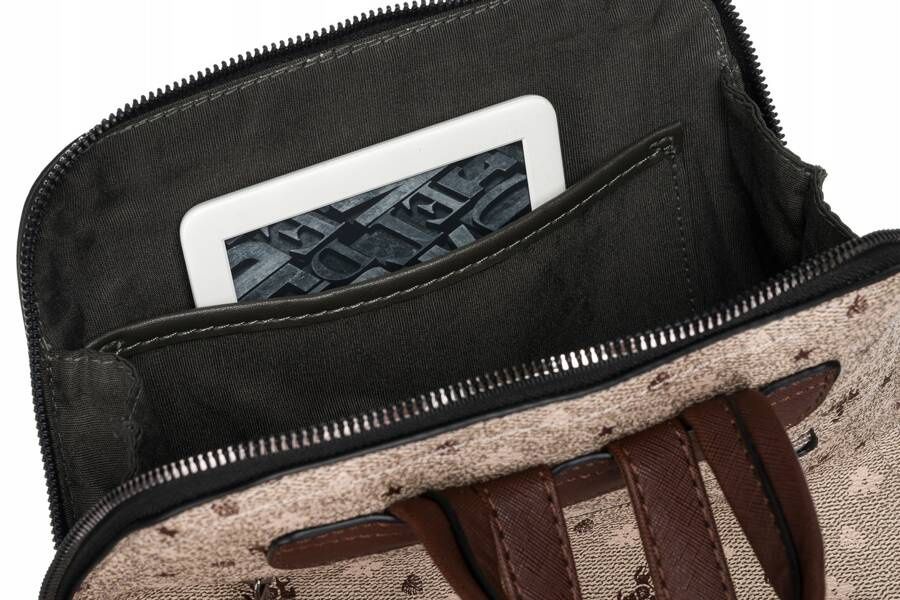 elegancki plecaczek damski ze skóry ekologicznej - david jones