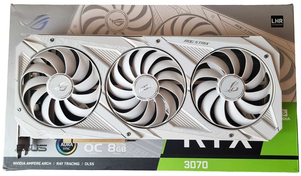 ASUS ROG Strix RTX 3070 OC WHITE limitowana BOX