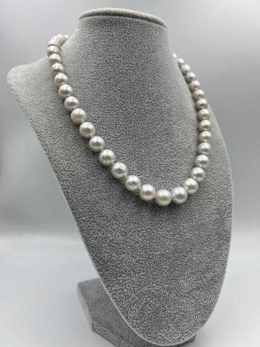 Naszyjnik z pereł naturalnych , złote zapięcie 14K