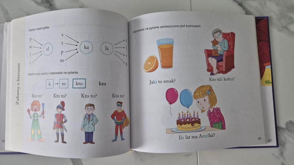 Elementarz czytanie metodą sylabową, Pisanie zmazywanie Literki