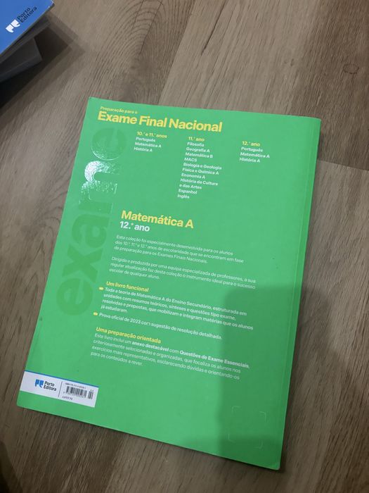 Livro de apoio para exame nacional Matemática A