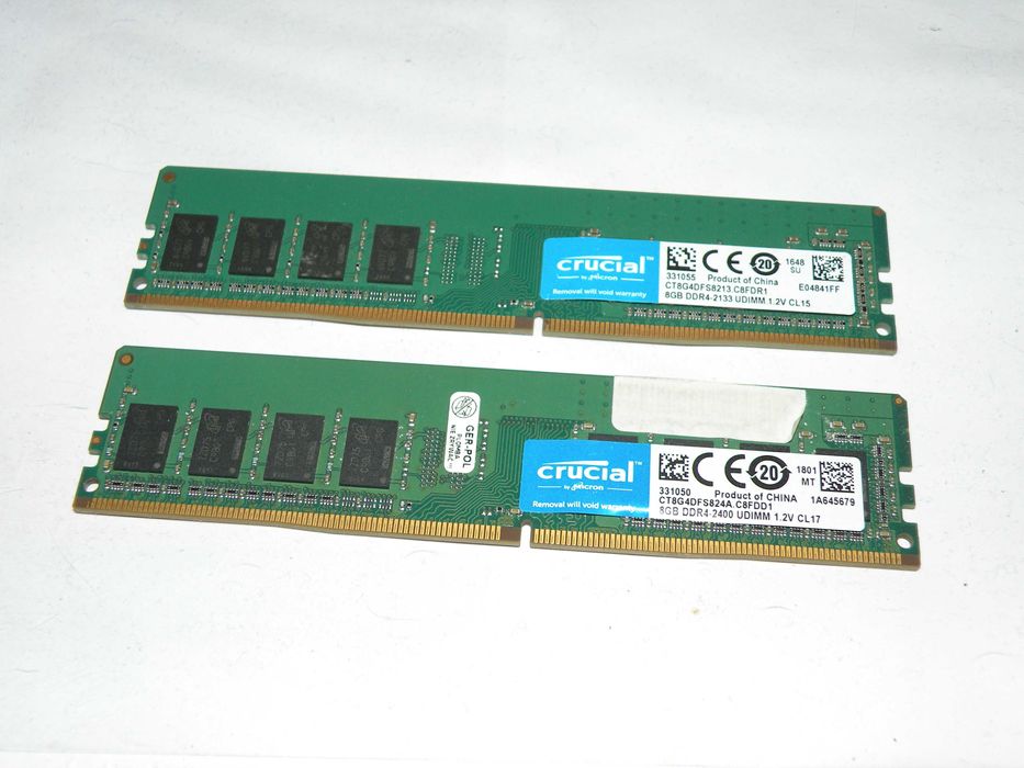 Pamięć ram DDR4 2x8GB jedna 2133MHz i druga 2400MHz  Gwarancja rozruch