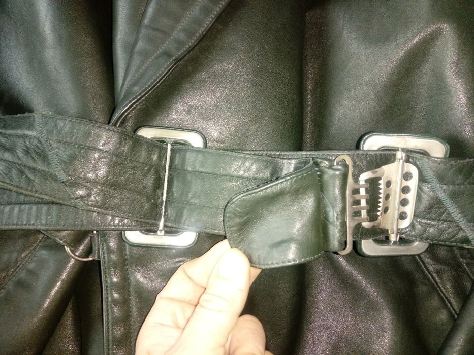 płaszcz skórzany wojskowy SS gestapo wermacht oficerski