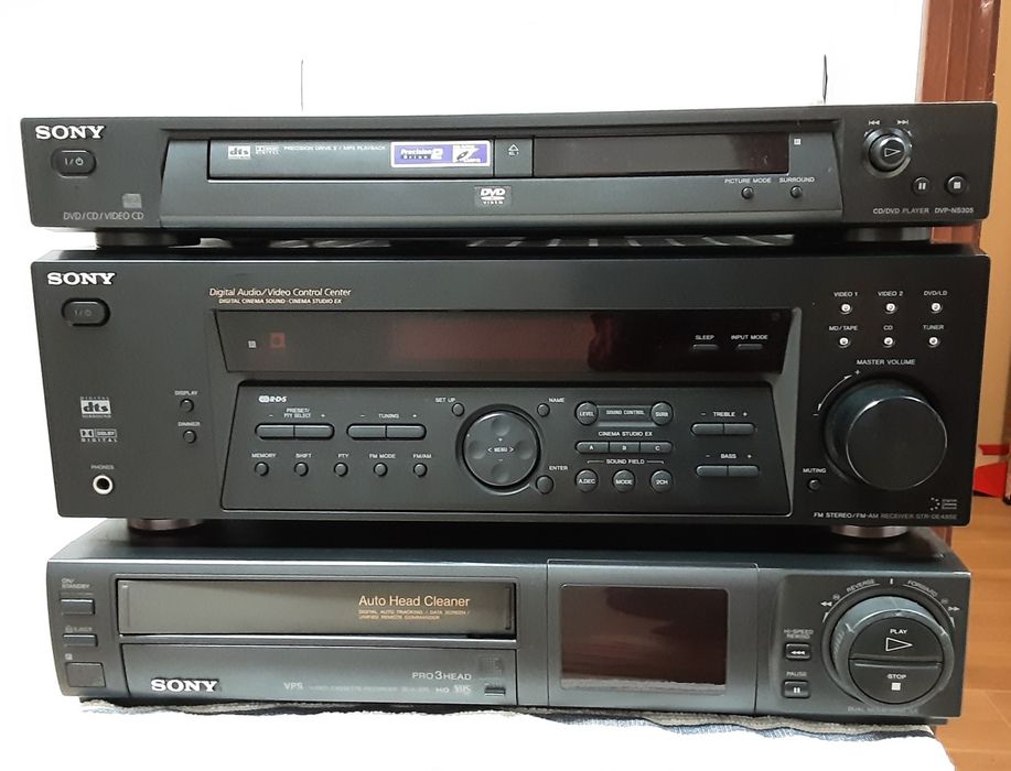 SONY Sound System Set: Amplifier, CD Player, and Cartridge Player.64730234632194122
