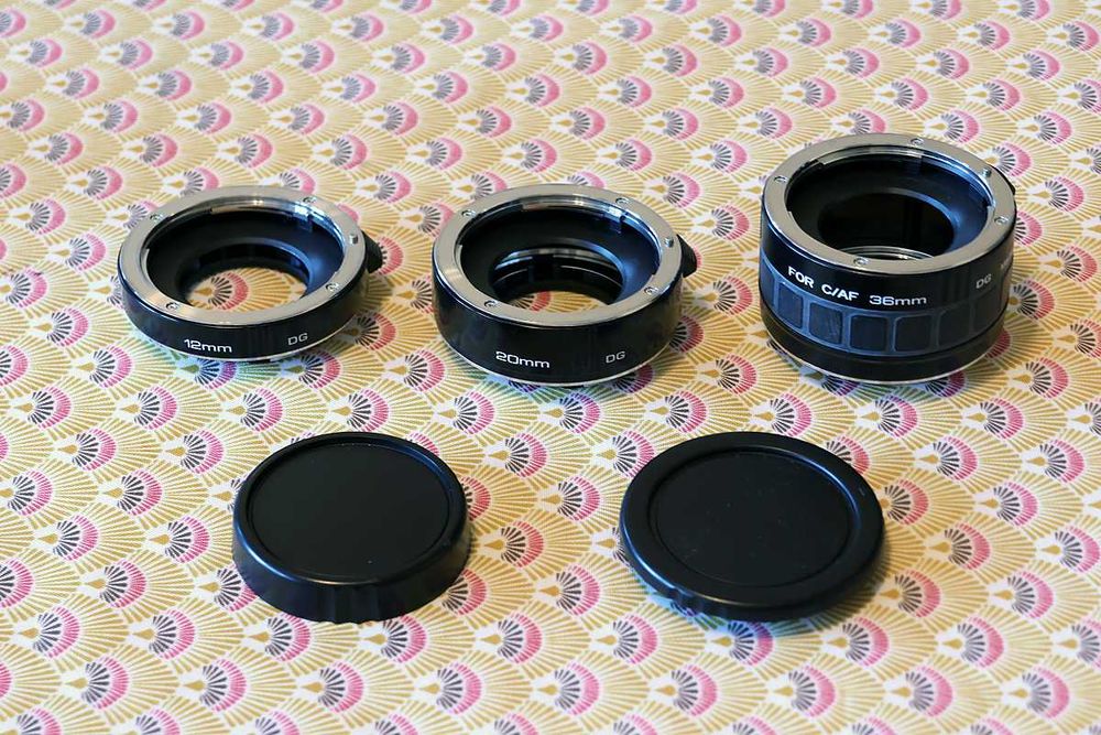 Tubos de extensão Kenko (36 + 20 + 12mm) para objectivas Canon EF