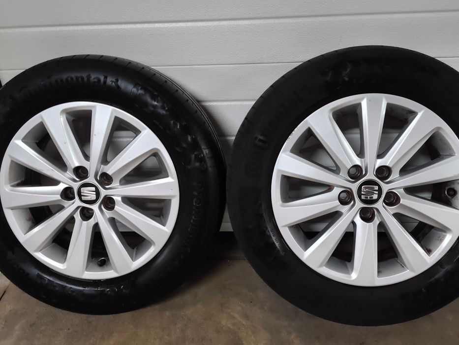 Jantes 15 originais Seat furação 5X100 com pneus