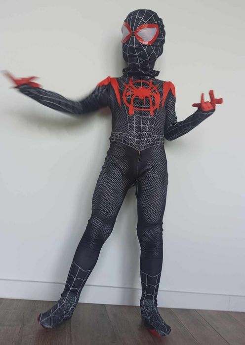 Nowy strój kostium Spiderman Miles Morales Spidey Marvel (Rozm.120)
