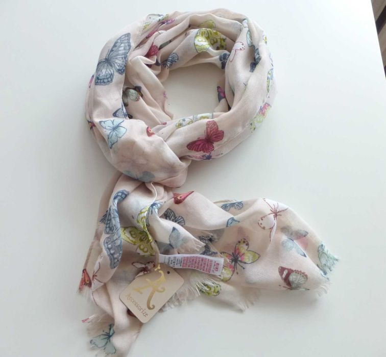Accessorize lekki szal apaszka w motyle