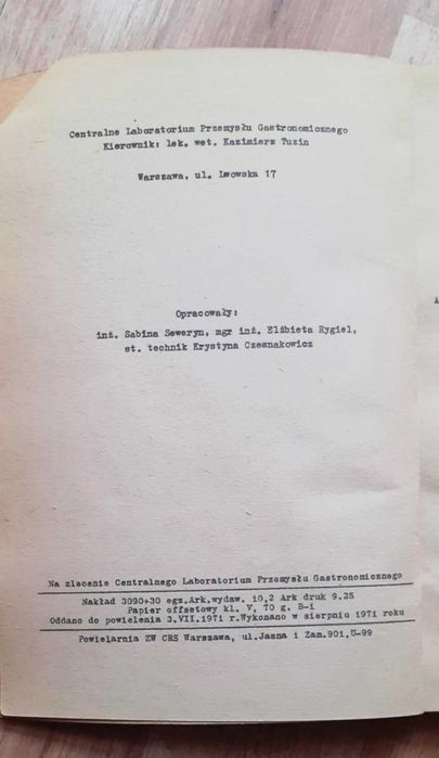 Zestawy obiadowe lekko strawne dla stołówek - rok wyd. 1971