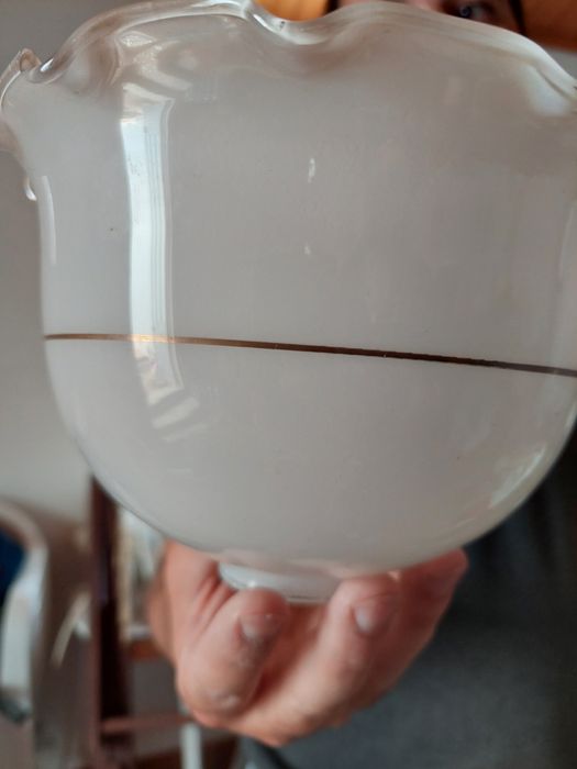 Conjunto campânula/ abajur vidro