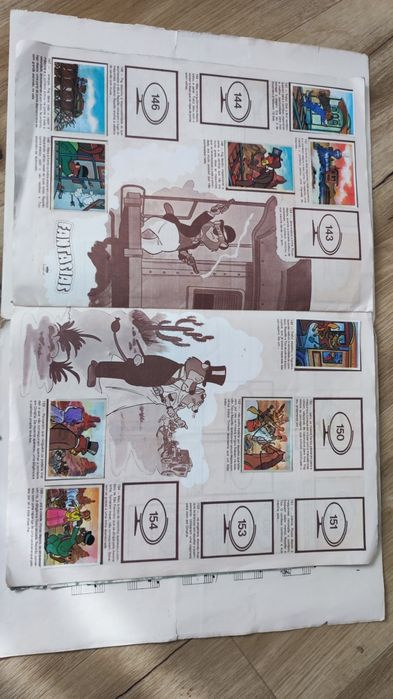 Caderneta de cromos incompleta da série "A volta ao Mundo com Willy Fog"