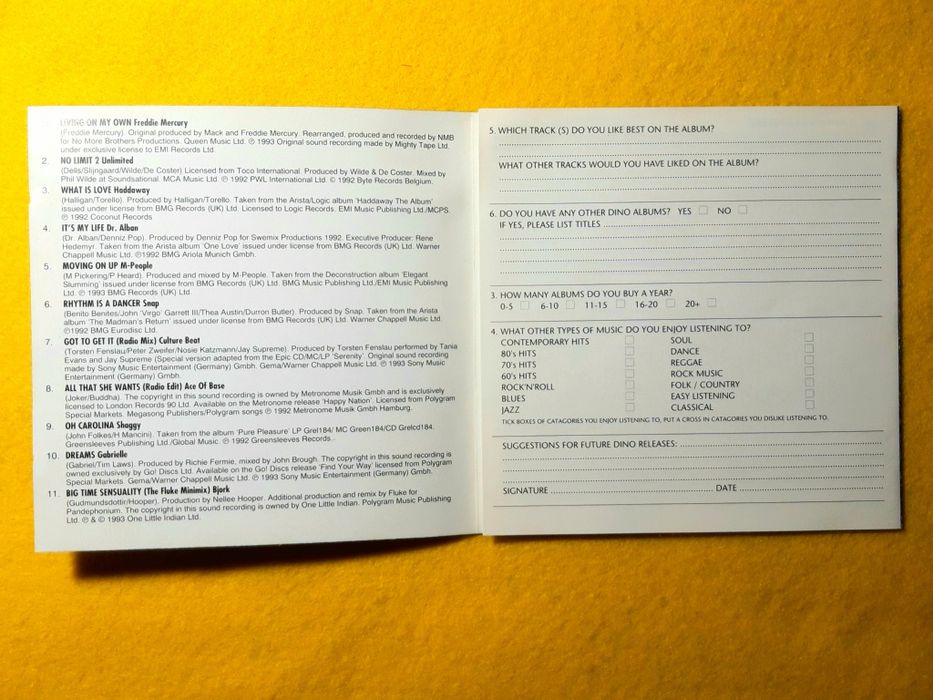 Energy Rush (Euro Dance Hits 94) CD, 1994