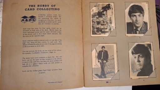 RARIDADE - Cadernetas Cromos - Fotos em Cartão dos Beatles de 1964