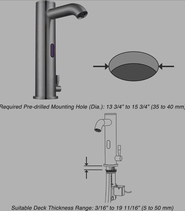 Безконтактний змішувач Aquaterior кран сенсорний