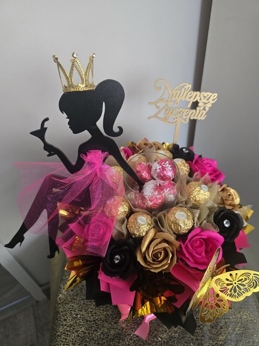 Box z róż mydlanych,  Ferrero Rocher  I Lindor