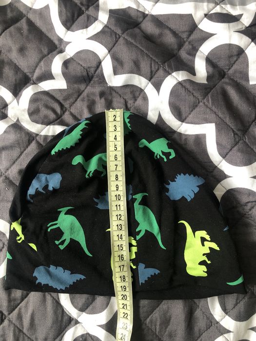 Czapka jesienna dinozaury