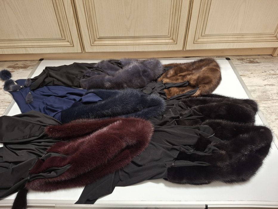 Капор-хустка з норки