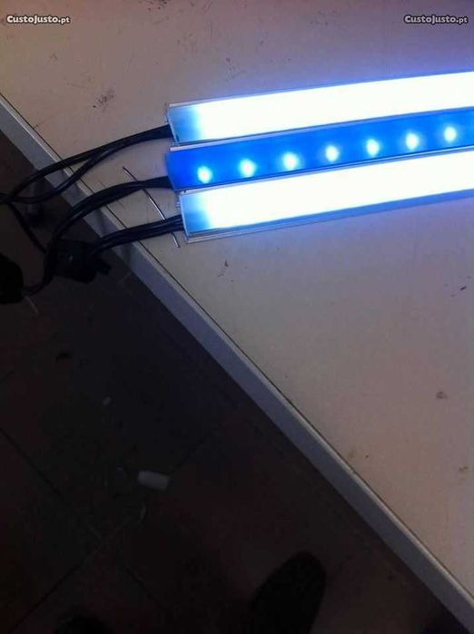 calhas de leds p/ medida p/ expositores, montras, etc