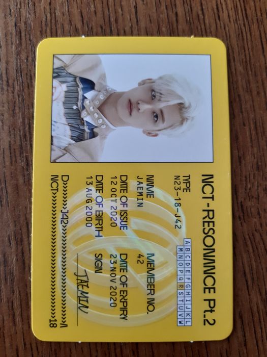 Karta kolekcjonerska oficjalna NCT