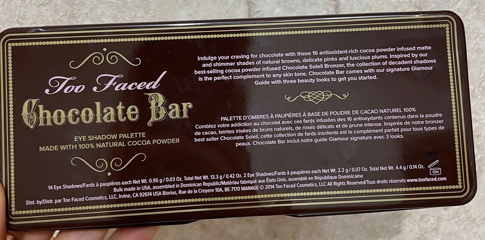 Too faced палетка тіней