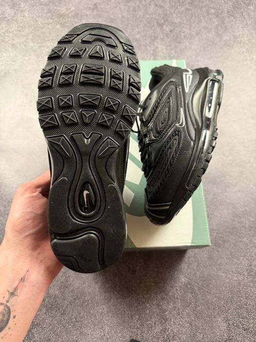 Найкраща Якість! Кросівки Nike Air Max 98 x Supreme Black•Найк Аір макс (чорні) Супрім,supreme nike, air max 98