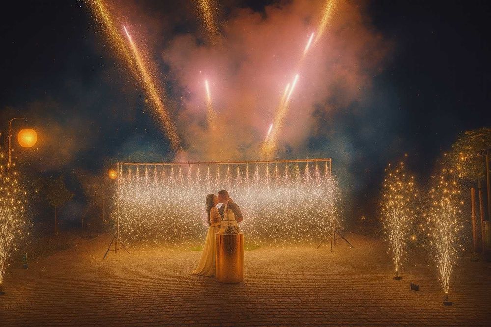 Samochód do ślubu AUDI S7 Love MrMrs Drink bar Pokaz iskier Ciężki dym