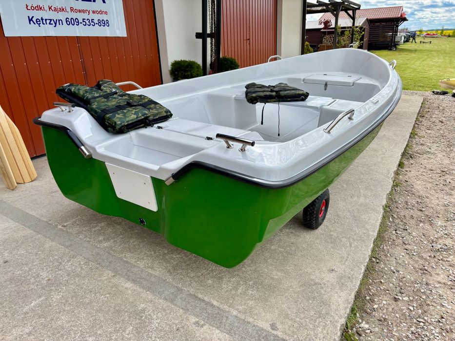 Łódka Delfin 360 Certyfikat CE Płaskodenna Stabilna Transport Cała PL