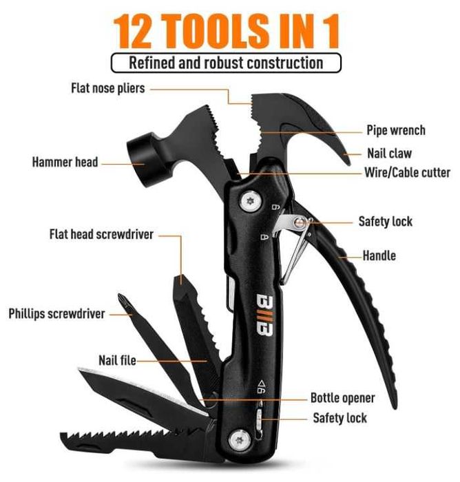 Scyzoryk wielofunkcyjny 12 w 1 BIIB