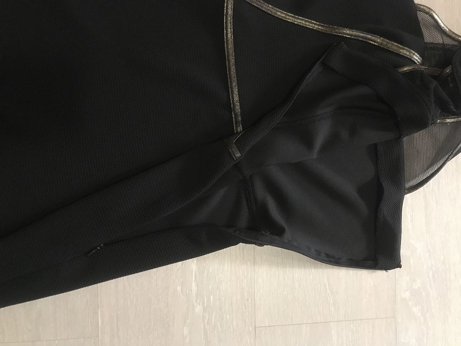 Vestido preto e bronze Morgan