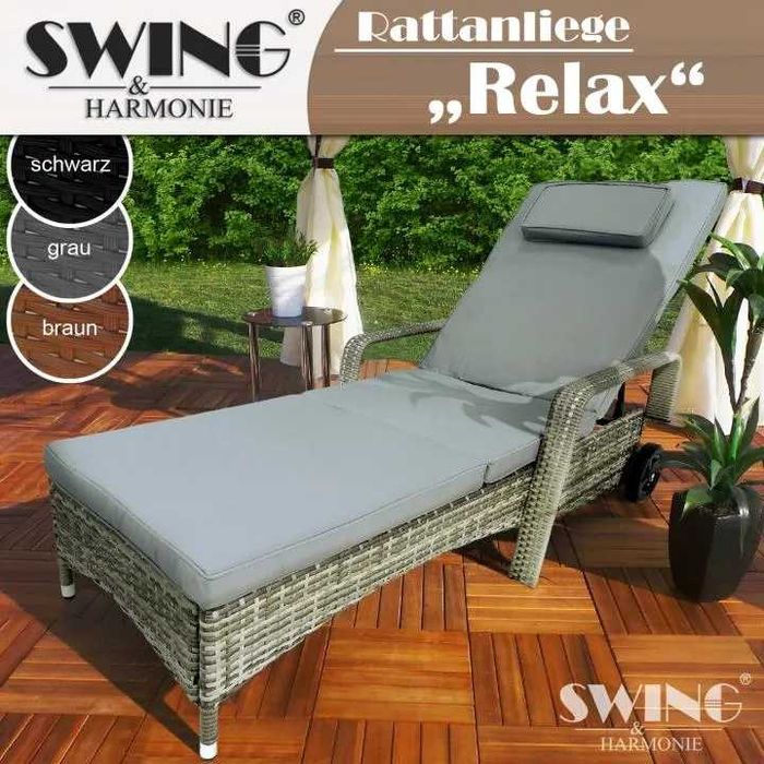Ekskluzywny leżak ogrodowy "Relax" firmy Swing & Harmonie® NOWY -50%