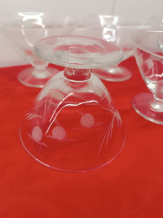Conjunto de 6 Taças Cristal Vintage. Fruta ou doces