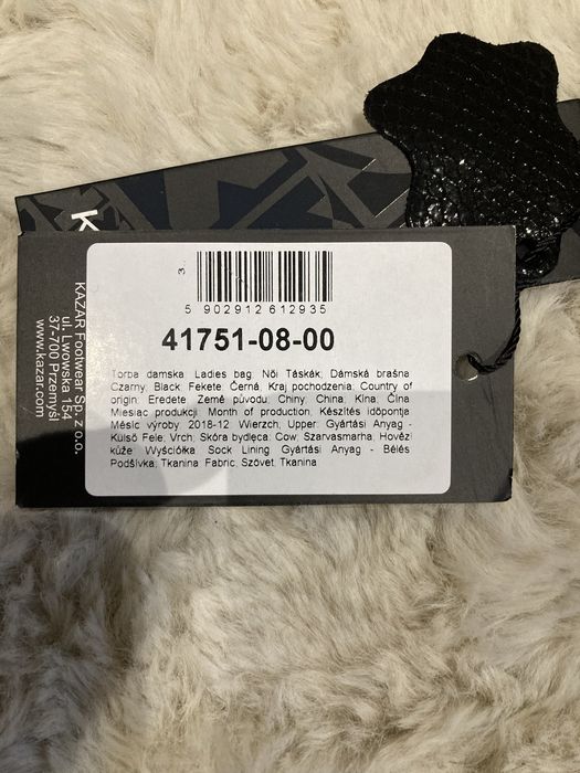 Kopertówka Kazar, kosmetyczka, czarna, skóra, nowa