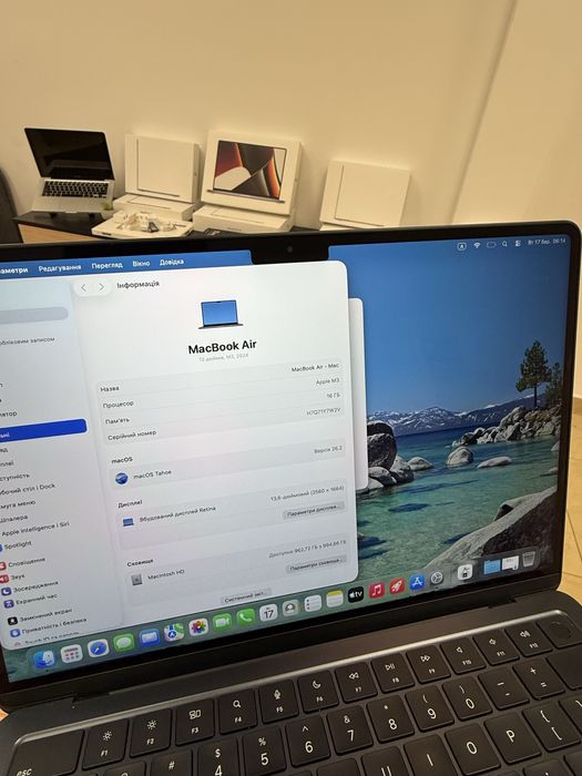 13” MacBook Air 2024 — M3/16/1TB — Midnight Blue — Рідна Батарея: 100%